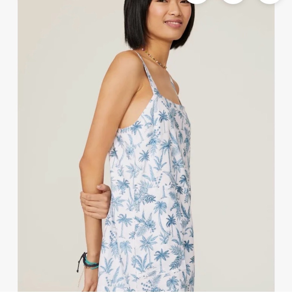 Show Me Your MuMu Palm Print Jumpsuit in Blue and White